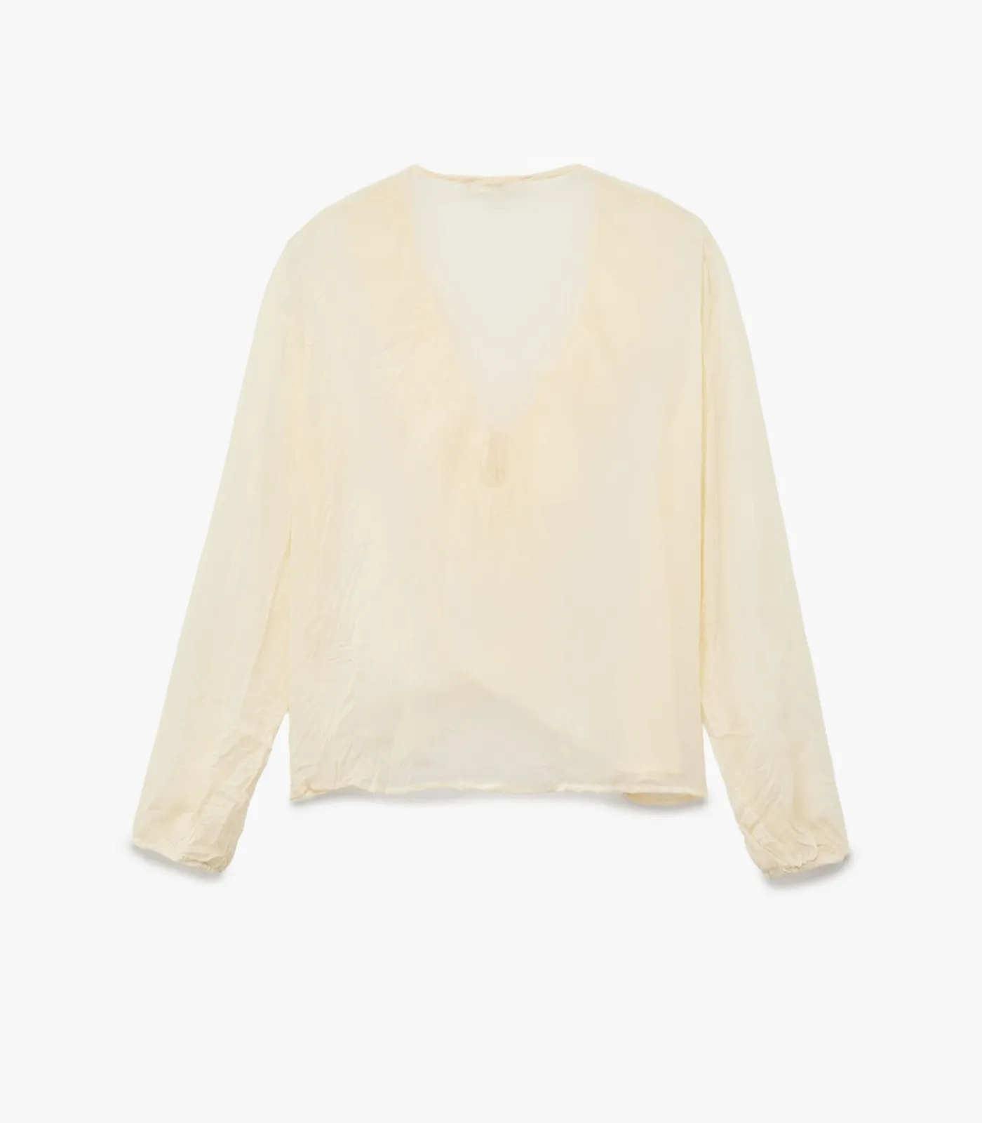 Koton Ruffle Chiffon Blouse beige Hot