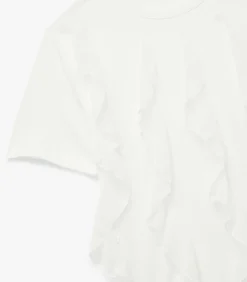 Koton Ruffle T-Shirt white Clearance