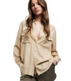 Koton Satin Mini Shorts khaki