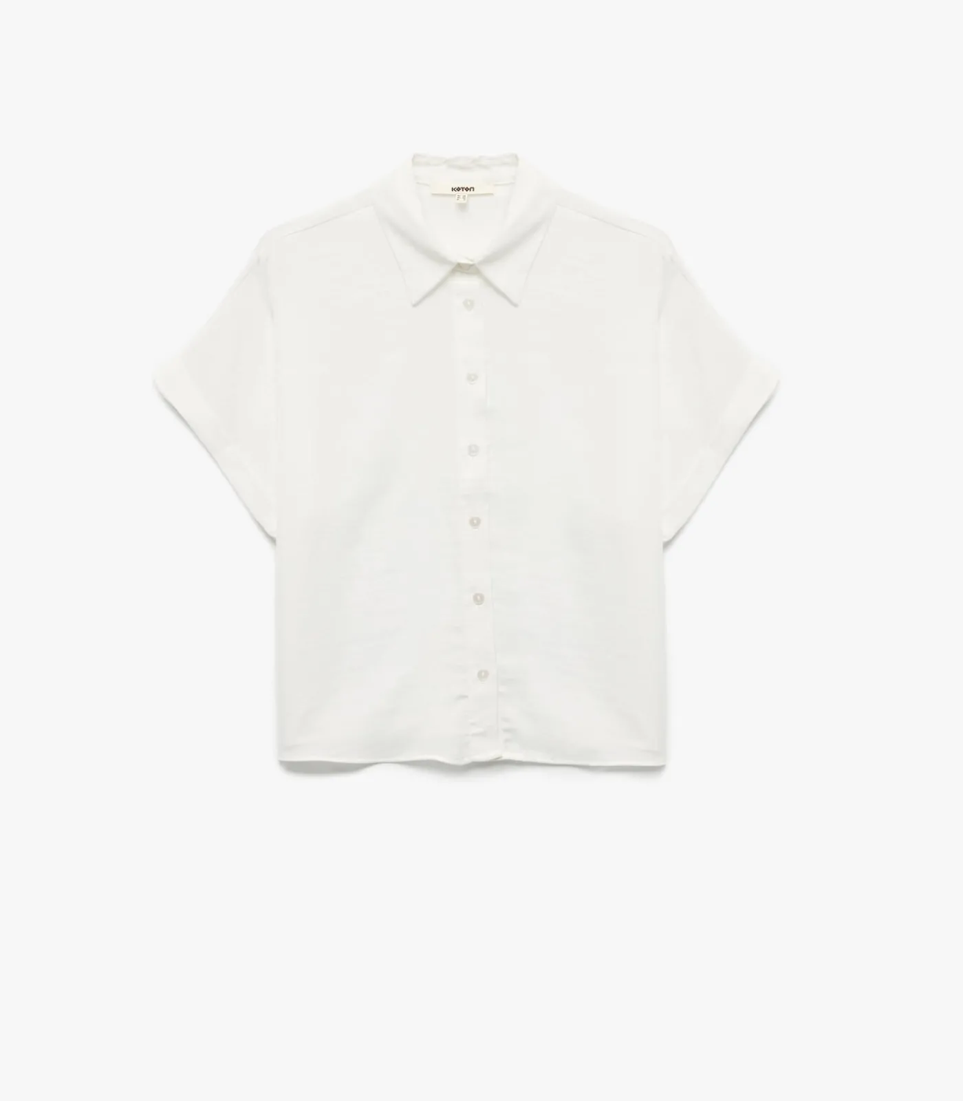 Koton Satin Oversize Shirt white Clearance