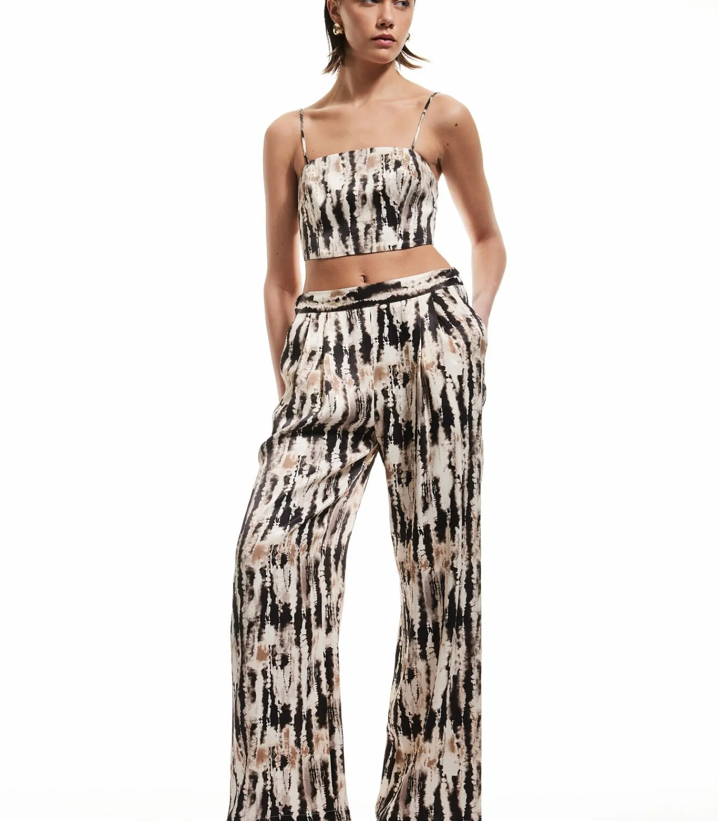 Koton Satin Pants beige Online
