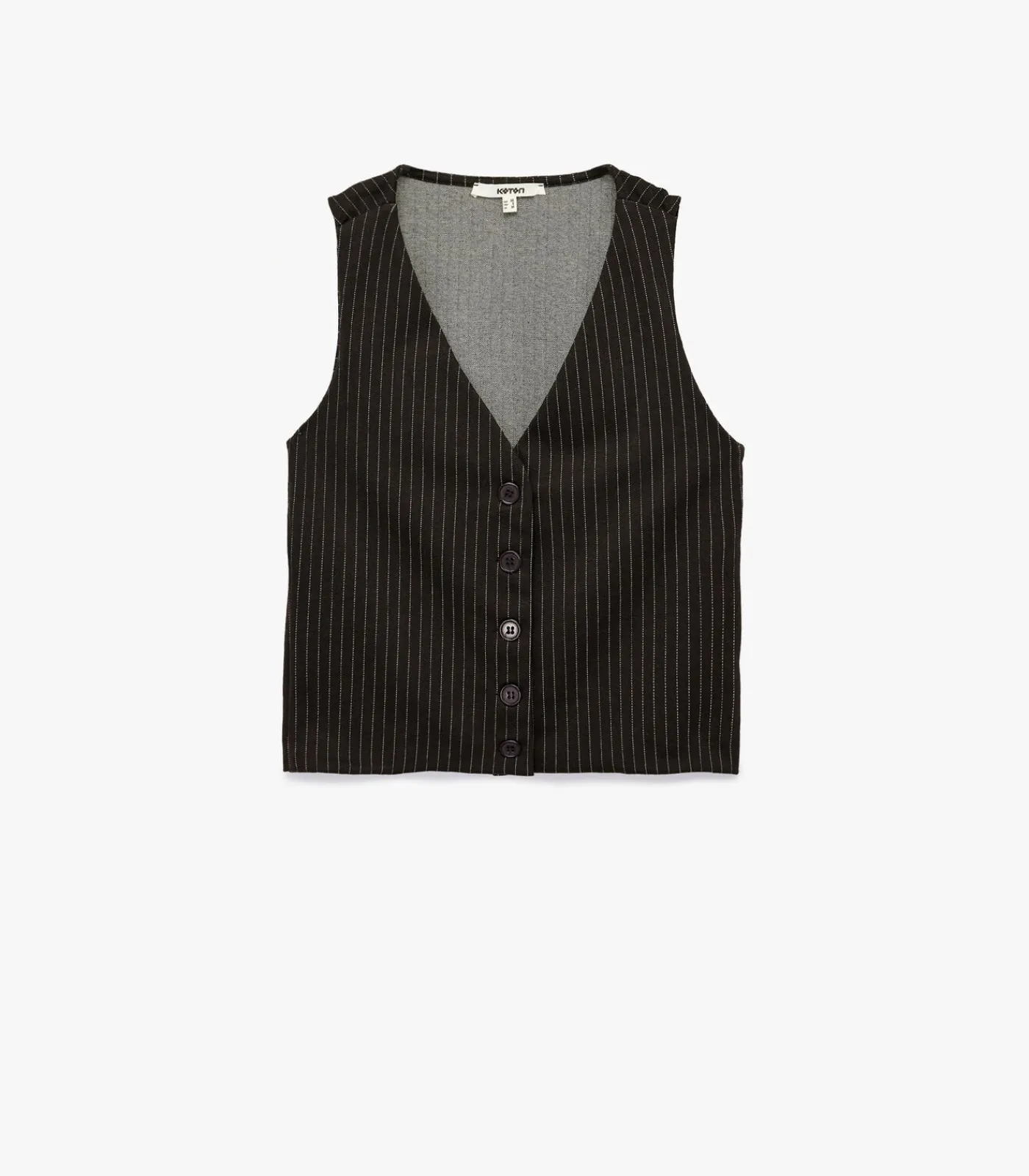Koton Shiny Striped Vest brown Hot