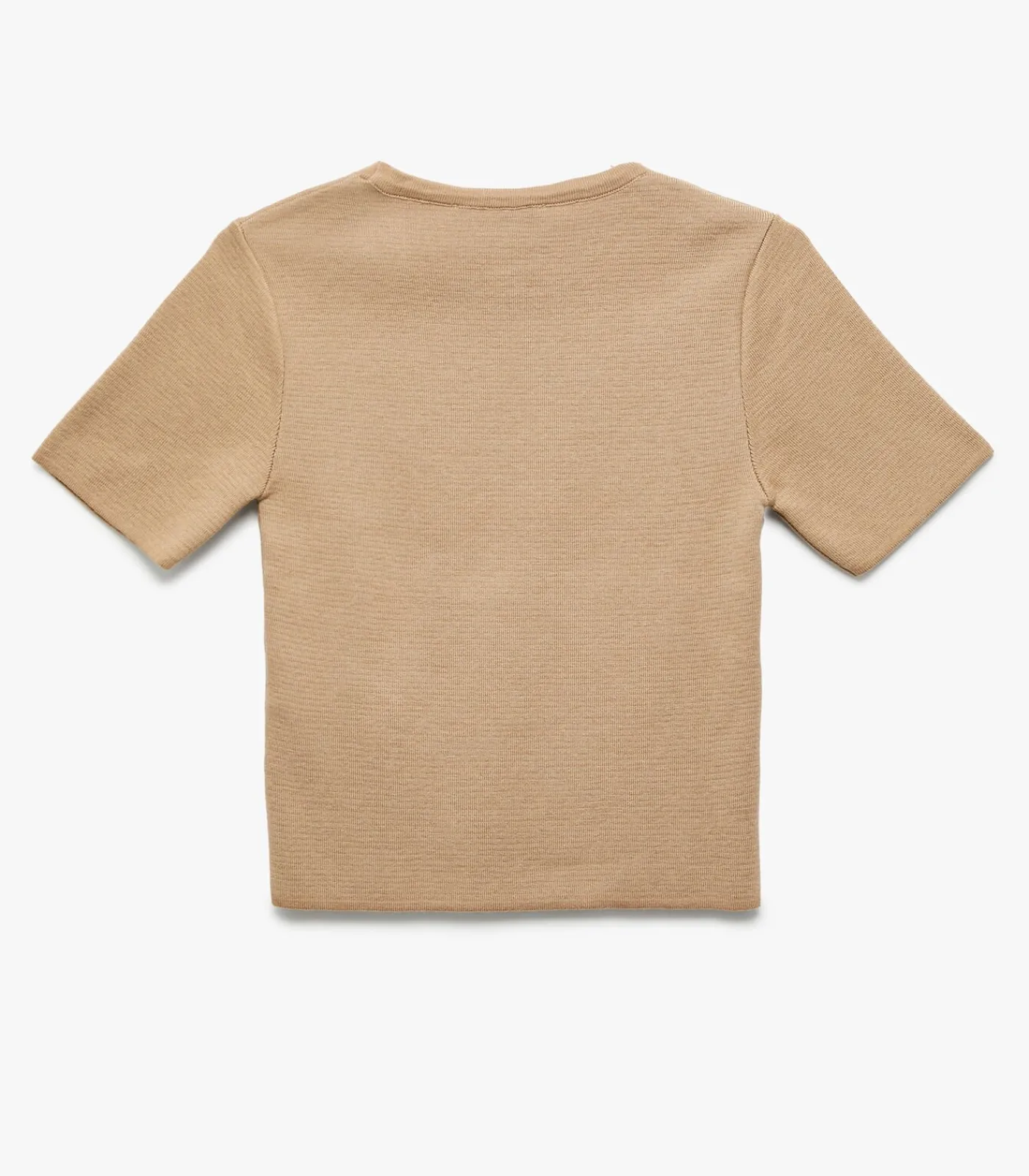 Koton Short Sleeve Knit Sweater camel New