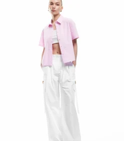 Koton Short Sleeve Shirt pink Sale