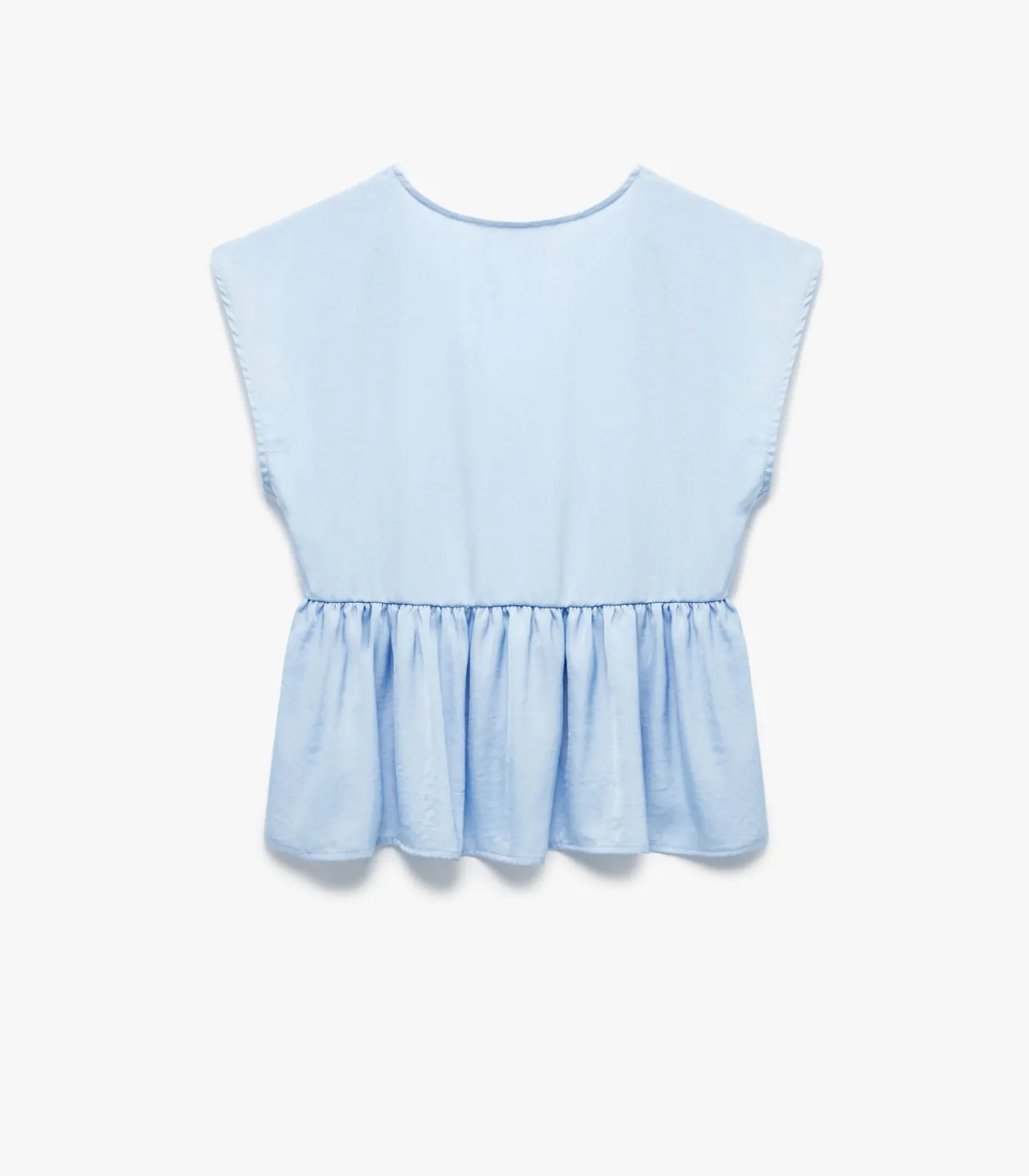 Koton Sleeveless Satin Blouse blue Sale