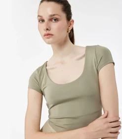 Koton Sports T-Shirt khaki Sale
