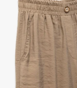 Koton Straight Wide Leg Trousers creme Sale
