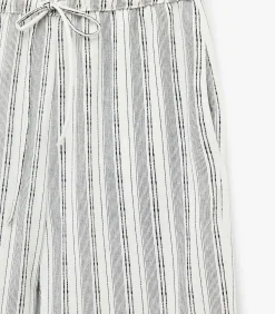 Koton Striped Palazzo Pants black Discount