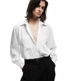 Koton Striped Shirt white Clearance
