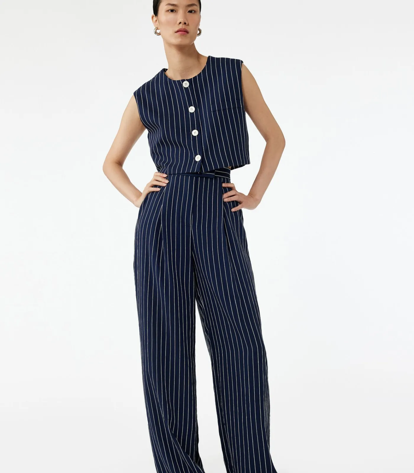 Koton Striped Vest navyBlue