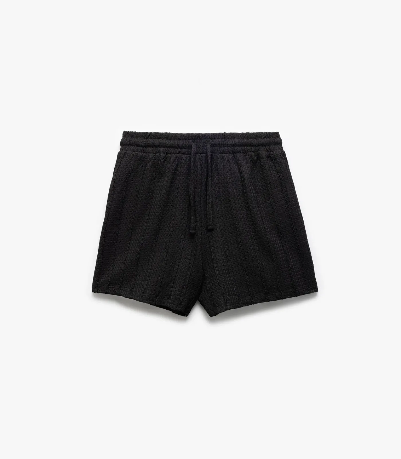 Koton Textured Mini Shorts black New