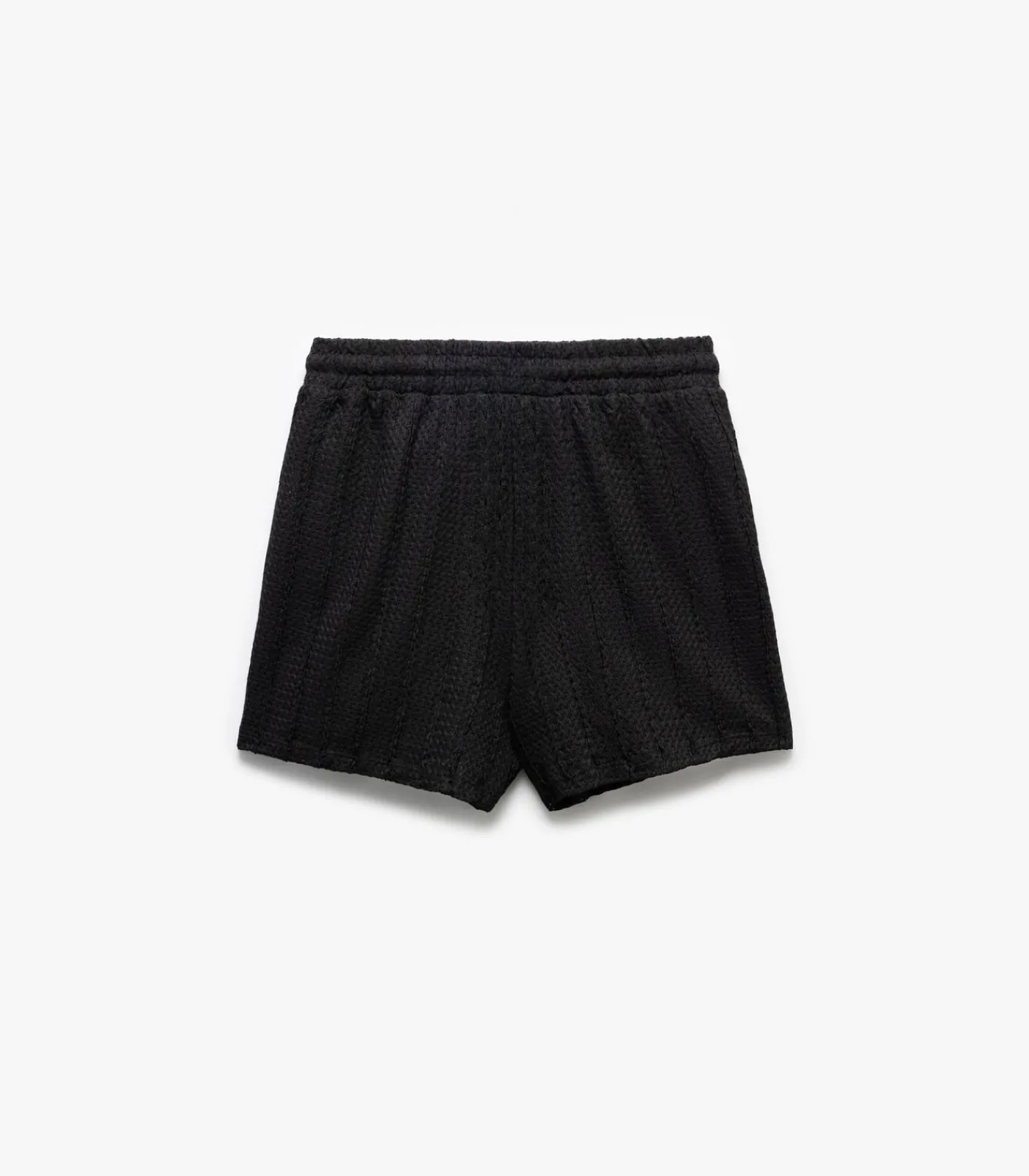 Koton Textured Mini Shorts black New
