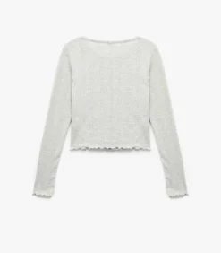 Koton Textured Pajama Top gray