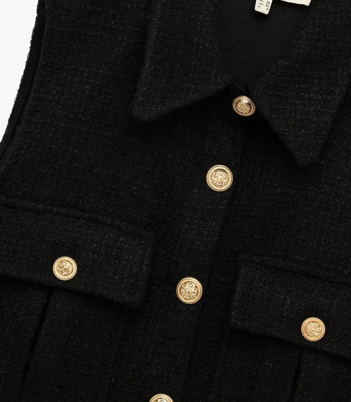 Koton Tweed Crop Vest black Online