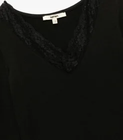 Koton V Neck T-Shirt black Best