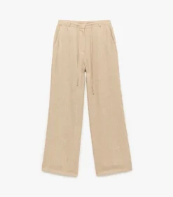 Koton Wide Leg Trousers beige Discount