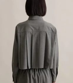Marc O’Polo DENIM Krijtstreep blouse A-vorm antraciteGrey Hot