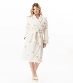 LE CHAT Kruislingse badjas met motief ESSENTIEL 168 offWhite Sale