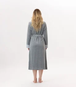 LE CHAT Kruislingse badjas van fluweel ESSENTIEL H67A gray New