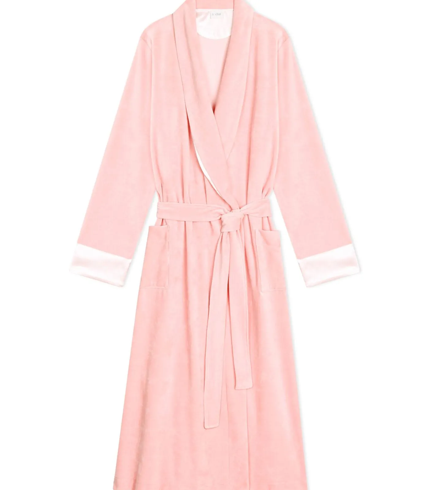 LE CHAT Kruislingse badjas van fluweel ESSENTIEL H67A pink Sale