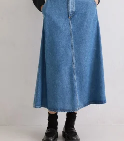 Marc O'Polo Kuitlange spijkerrok A-vorm blue Sale
