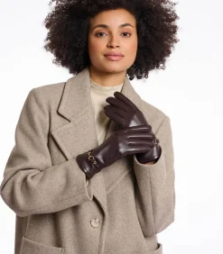 Rino&Pelle Kunstleren handschoenen Chocoladeboon M brown Best