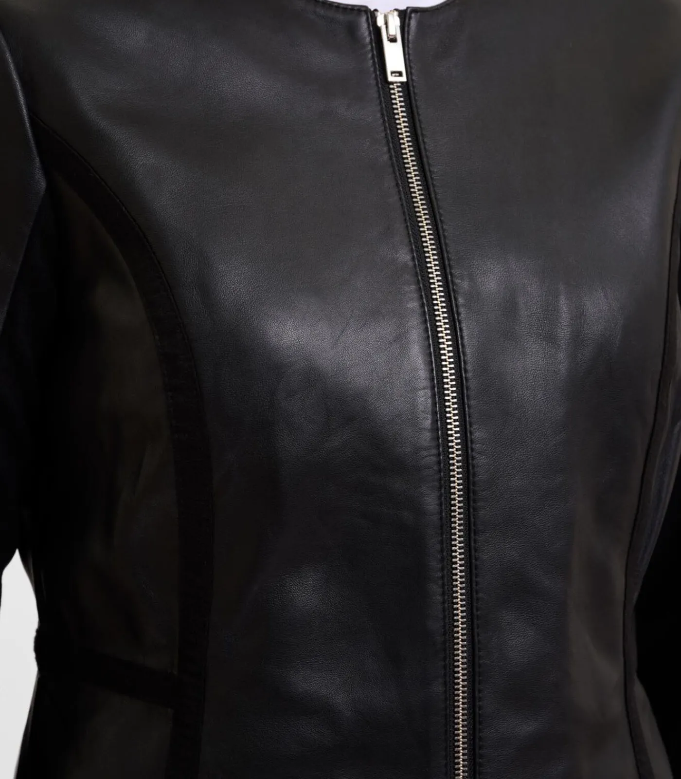 Rino&Pelle Lamsleren jas met jersey punti Zwart 48 black Outlet