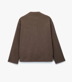Koton Lang Bruin Dubbellaags Blazer met Knoopsluiting brown Sale