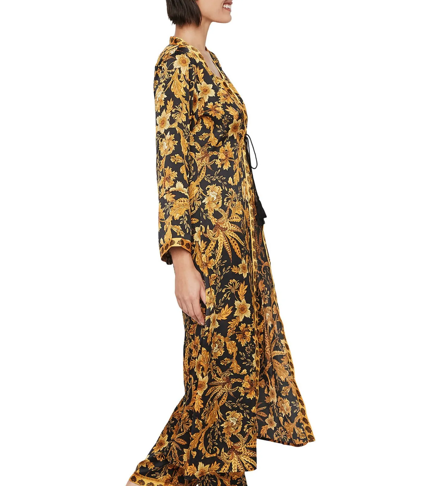 SELMARK Lang negligé P117 ACANTHUS black Sale