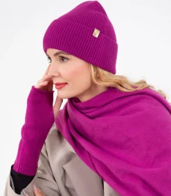 ISOTONER Lange gebreide dameswanten Redcurrant pink Discount