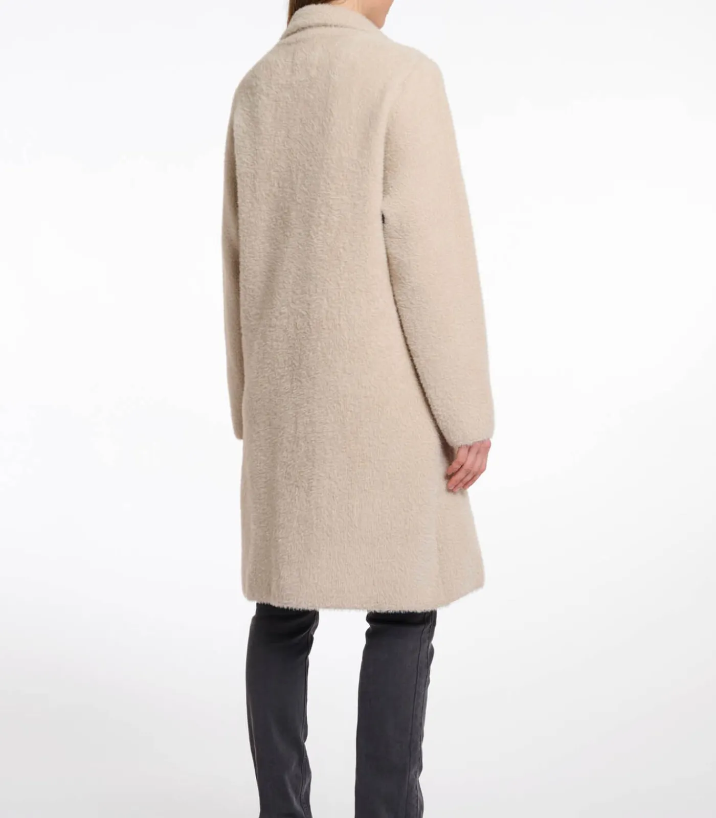 Rino&Pelle Lange jas met dubbele borst Stone XS gray Outlet