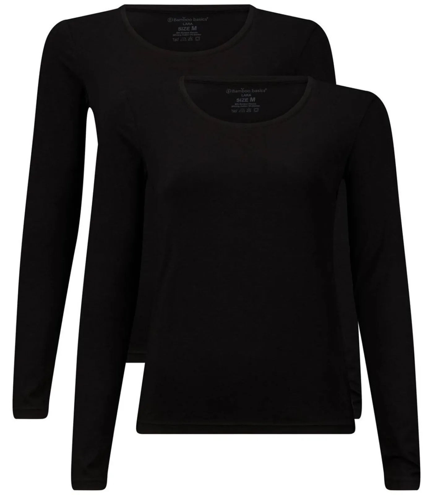 Bamboo basics Lange mouw LARA Set van 2 black Hot