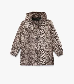 Koton Lange Regenjas Luipaardprint Met Capuchon beige Hot