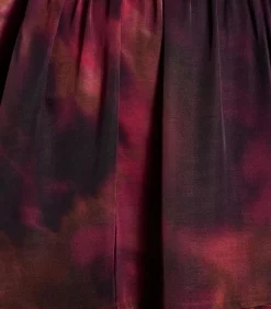 La Fée Maraboutée Lange rode satijnen jurk met print lightRed Online