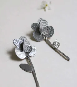 Joidart Lange zilveren oorbellen Pampalonia silver Outlet