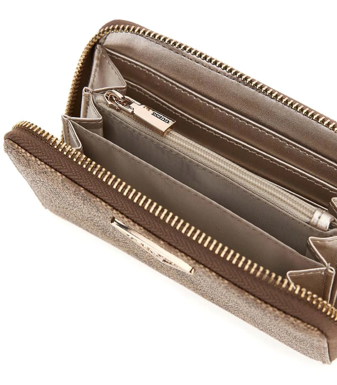 GUESS Laurel Slg Medium Zip Around brown Best