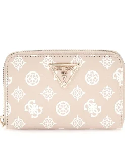 GUESS Laurel Slg Medium Zip Around beige Clearance