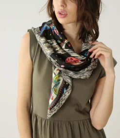 Deeluxe LAVINIA - Sjaal met geometrisch patroon black Discount
