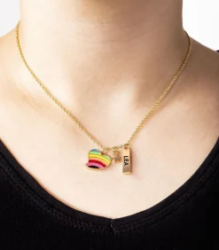 Editor Lea naamketting met hartjes hanger Outlet