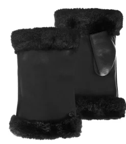 ISOTONER Lederen dameswanten Zwart black Hot
