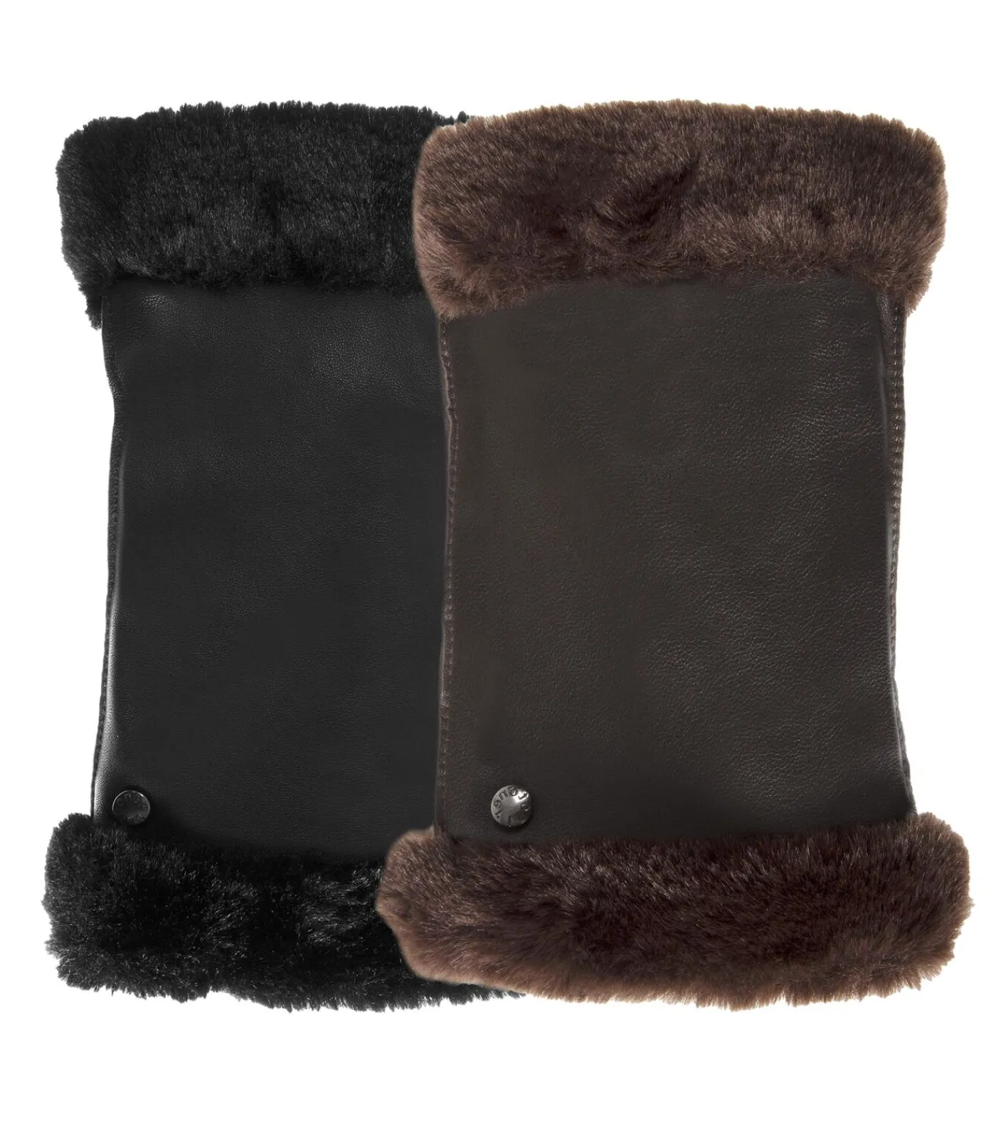 ISOTONER Lederen dameswanten Zwart black Hot