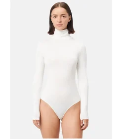 Les Lunes Lichaam Met Lange Mouwen “TEESS Longsleeve Turtleneck Bodysuit” white Clearance
