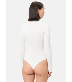 Les Lunes Lichaam Met Lange Mouwen “TEESS Longsleeve Turtleneck Bodysuit” white Clearance