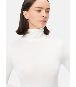 Les Lunes Lichaam Met Lange Mouwen “TEESS Longsleeve Turtleneck Bodysuit” white Clearance