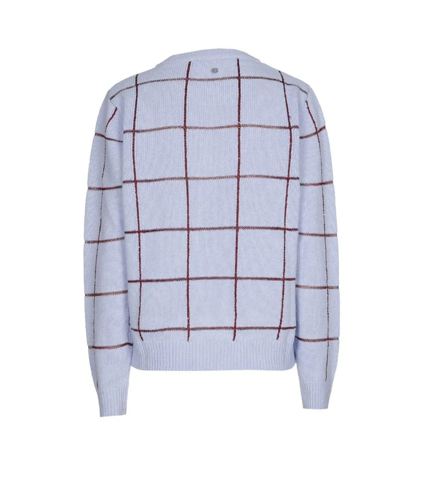 Marie Méro Lichtblauwe pull met bordeaux ruiten blue Sale