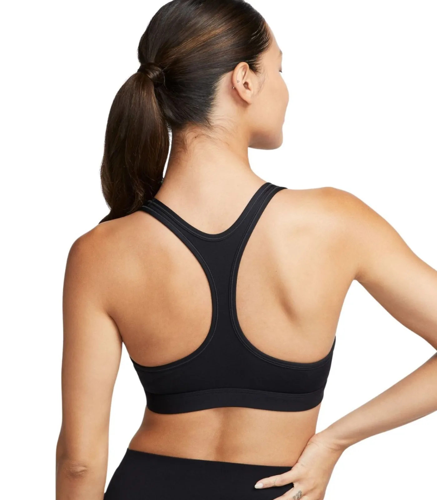 Nike LIGHT SUPPORT - Sport Bh - Zwart black Sale