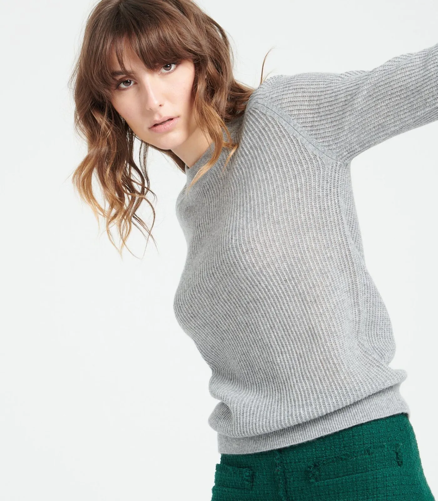 Studio Cashmere8 LILLY 23 Trui met ronde hals - 100% kasjmier lightGrey Online