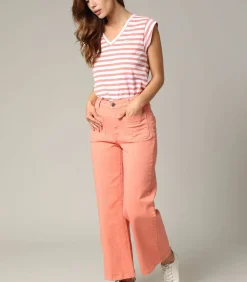 Deeluxe LILOO - Jeans met hoge taille en wijde pijpen van zwart denim pink