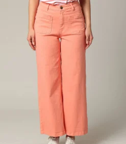 Deeluxe LILOO - Jeans met hoge taille en wijde pijpen van zwart denim pink