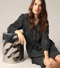 Deeluxe LILY - Korte jurk met abstracte print black Online